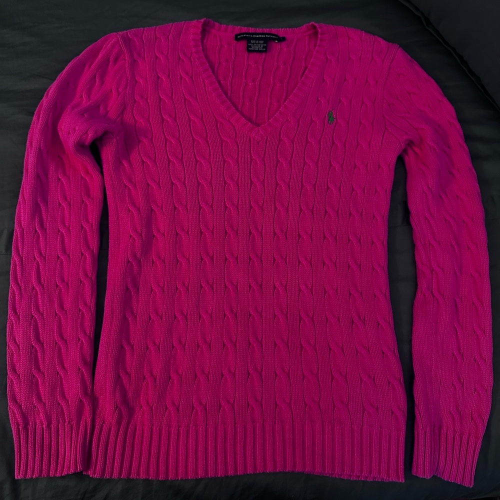 Ralph Lauren Sport 100% Cotton Cable Knit Sweater - Picture 13 of 13